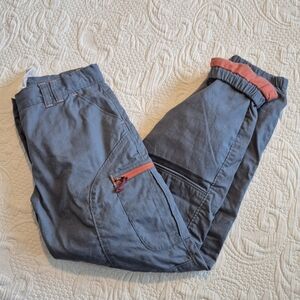 Decathlon girls size 10 years light blue lined pants, adjustable waist pants EUC